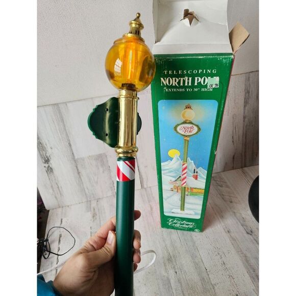 Santa's best telescoping North Pole lamp light lantern vintage decor home Xmas - Picture 6 of 8